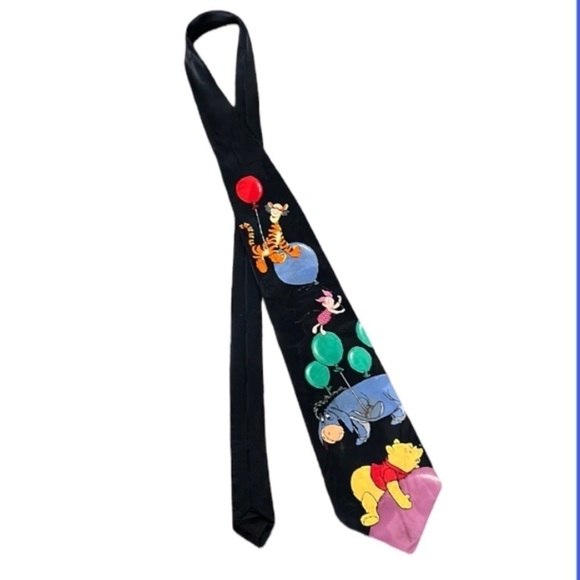 VTG Disney Winnie The Pooh Tie with Eeyore, Piglet and Tigger - Picture 1 of 7